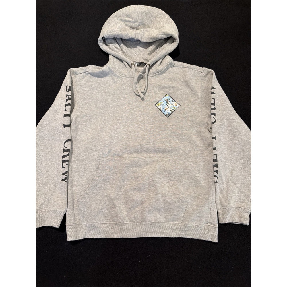 Salty Crew Tippet Tropics Fill Fleece Pullover Hoody - Grey Heather - New
